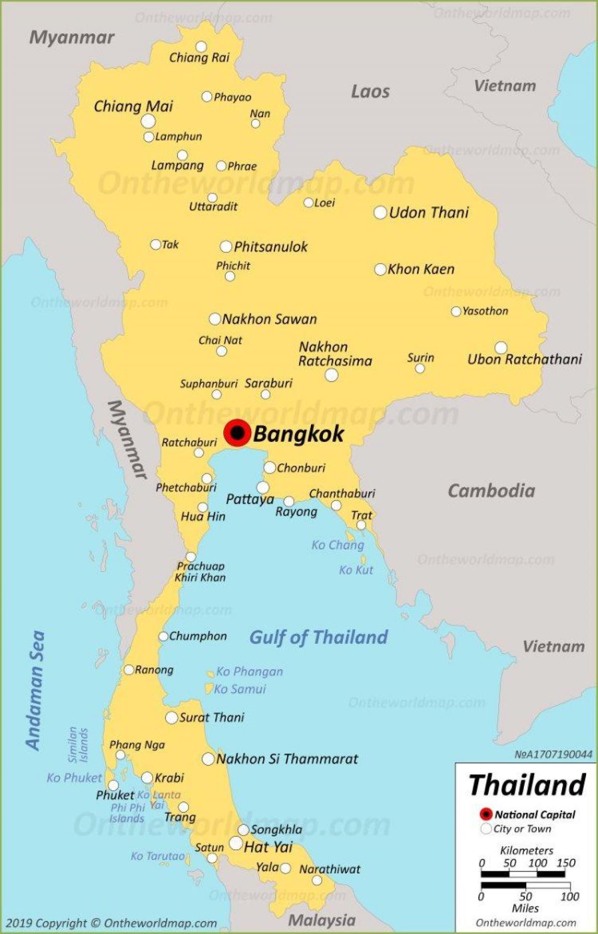 Mapa de la capital de Tailandia